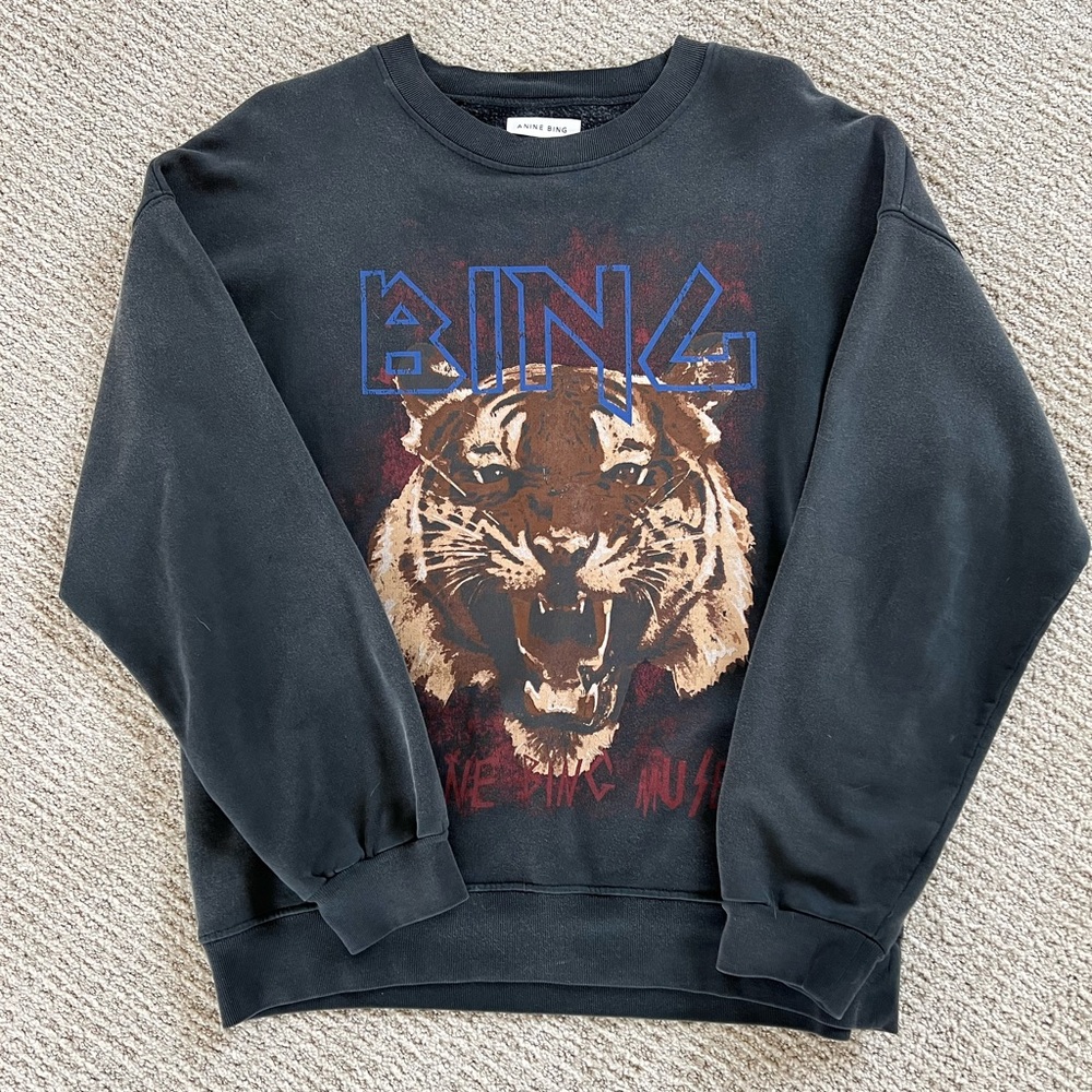 Anine Bing Tiger Sweatshirt - Size Medium